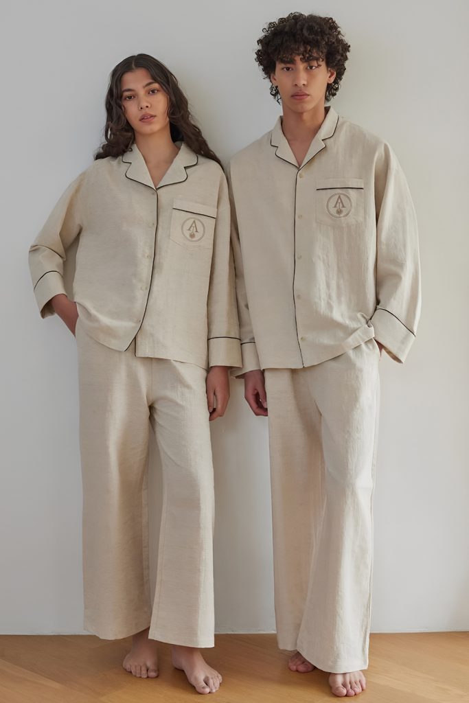 Pajamas with Subtle Holiday Embroidery