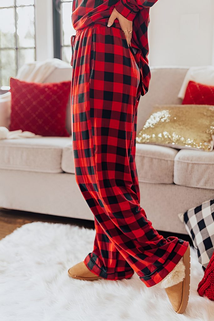 Red and Black Buffalo Check Pajama Pants