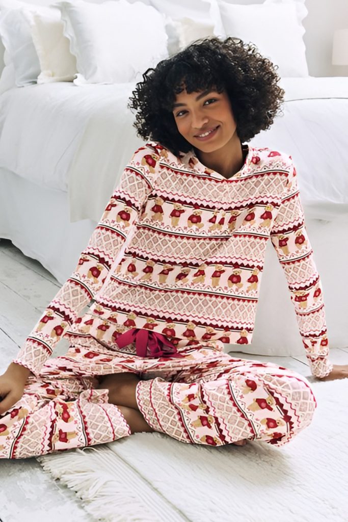 Red and Cream Fair Isle Long Sleeve Set
