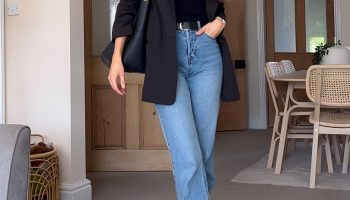 Straight Leg Jeans with a Casual Blazer