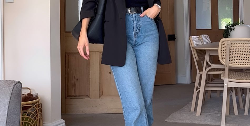 Straight Leg Jeans with a Casual Blazer