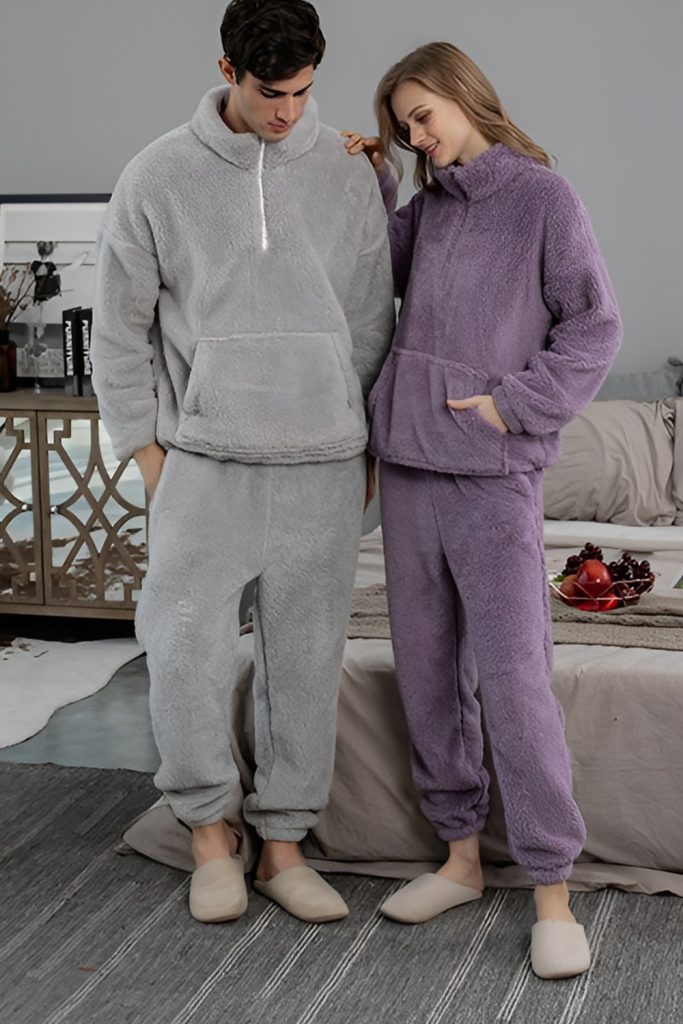 Thermal Waffle Knit Pajama Sets