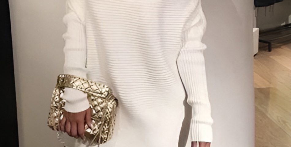 Warmth with a Sweater Dress and Knee High Boots