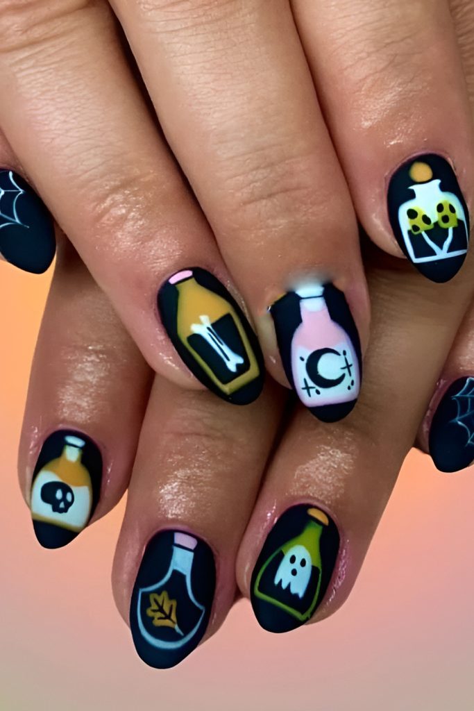 Witch's Potion Bottle Nails