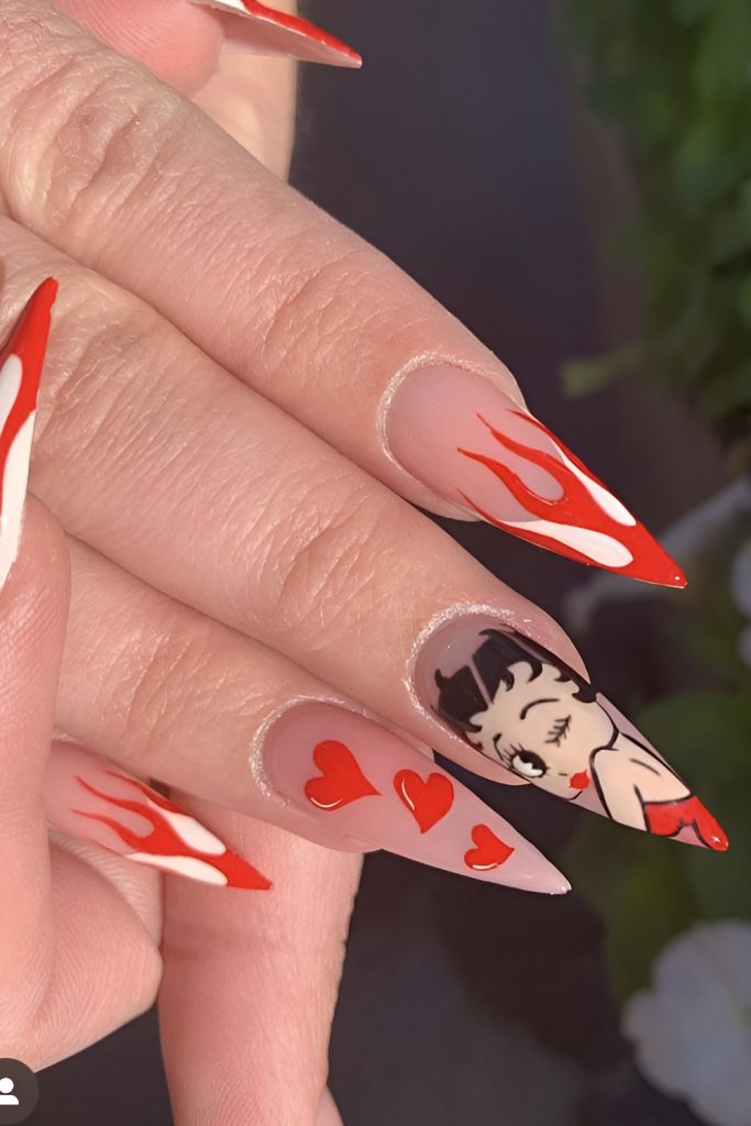 Appointment Cartoon Valentine Nails