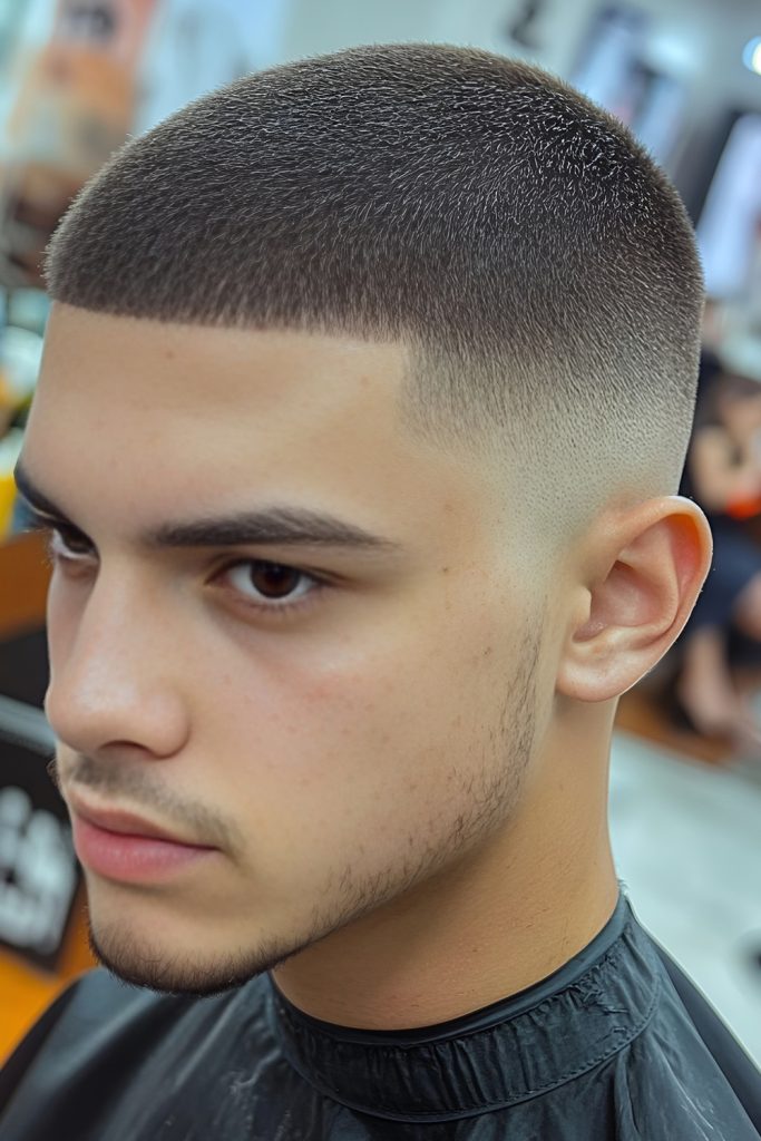 Bald Fade With Short Crop Top