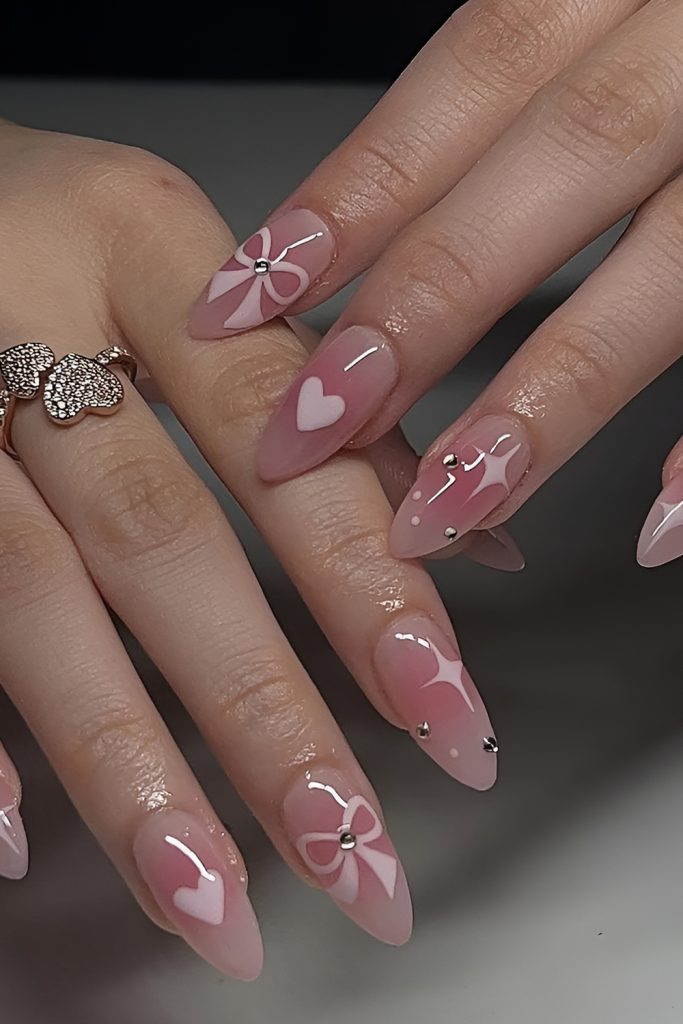 Blush Nude Valentine Nails for Neutral Manicure