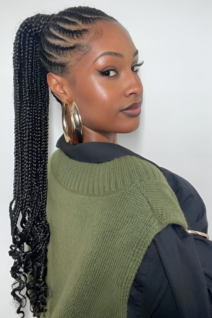 Braided Ponytail Elevating Sleek Profile