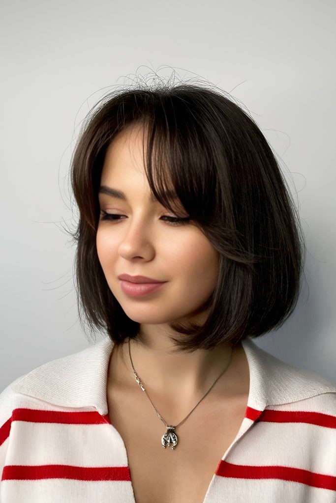 Chin Length French Bob with Soft Ends