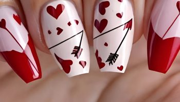 Cupid Inspired Nails with Cupid them