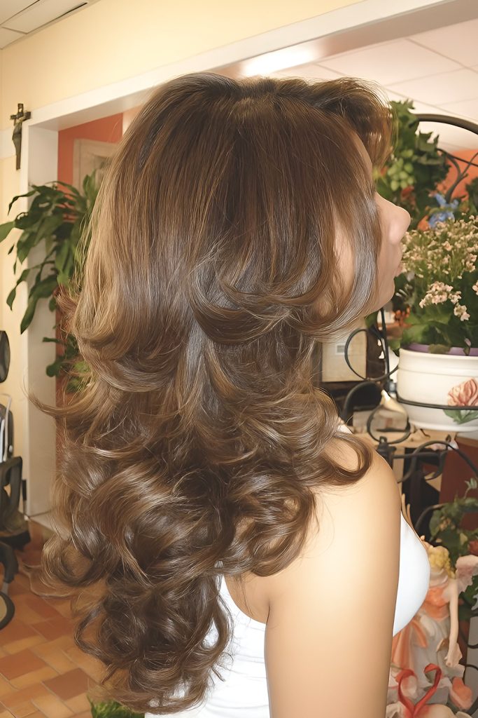Feathered Blowout Curls with Lightweight Volume