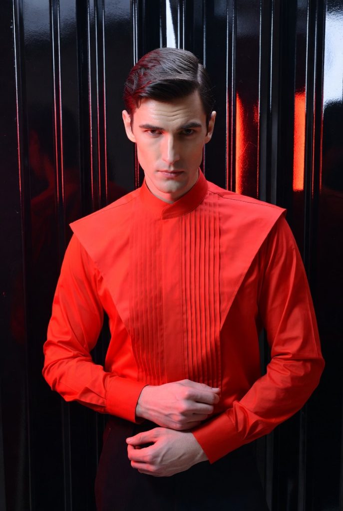 Futuristic Red Fashion Statement