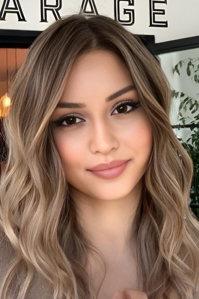 Honey Beige Blonde That Softens Darker Shades