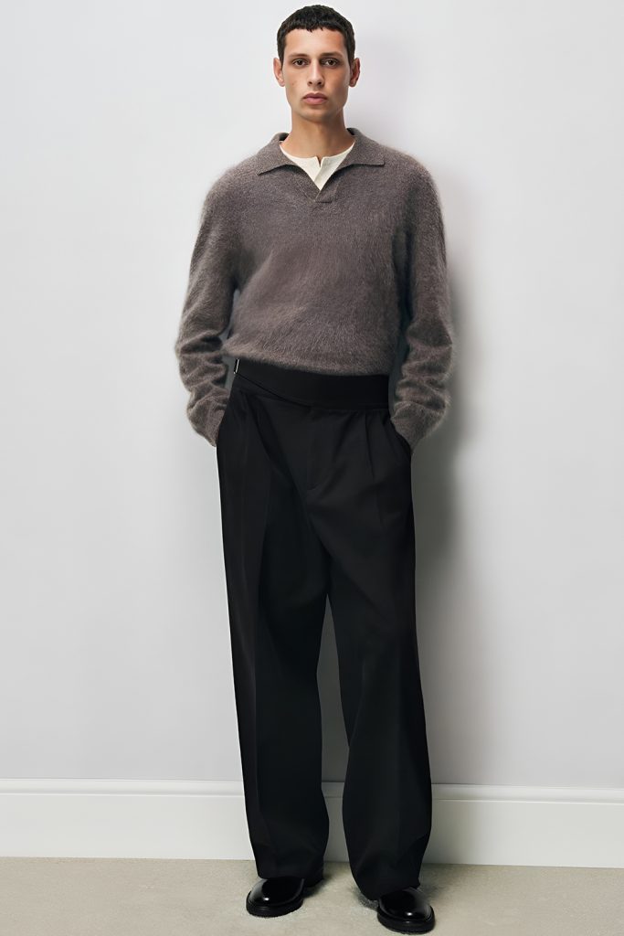 Knit Sweaters Paired With Tailored Trousers