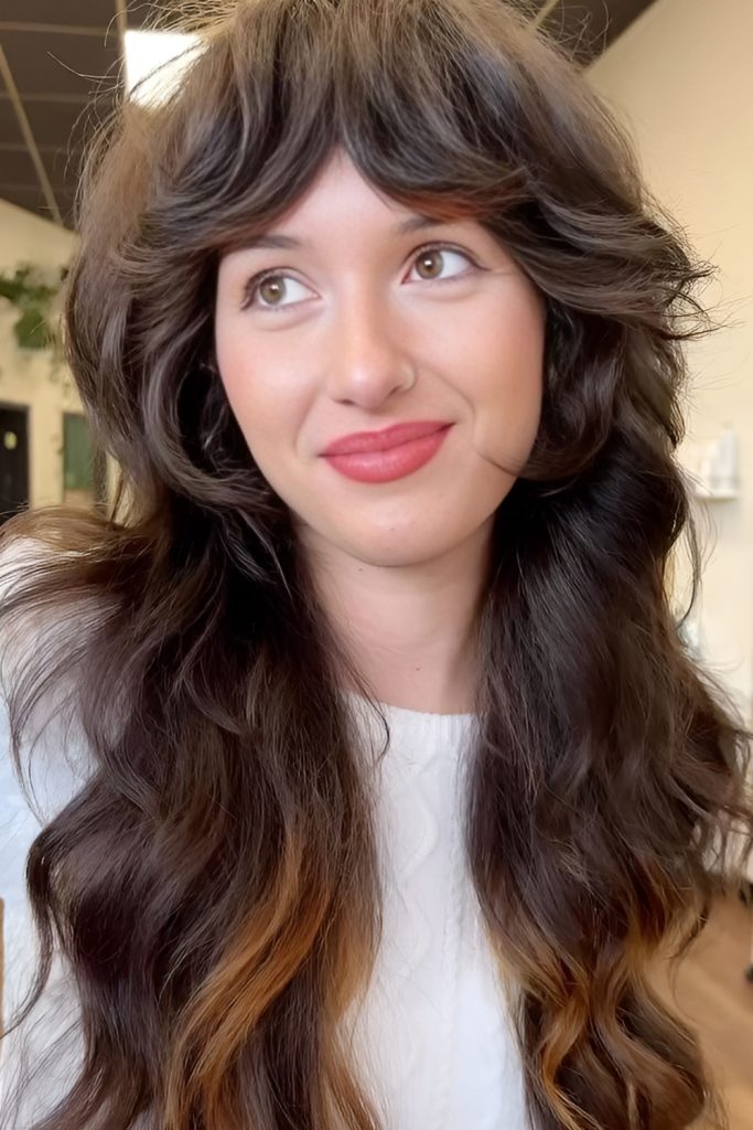 Layered Long Shag with Textured Bangs