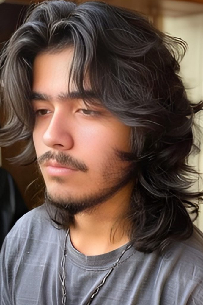 Long Layered Cut With Curtain Bangs