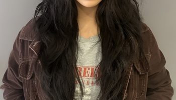 Long Messy Shag with Choppy Bangs