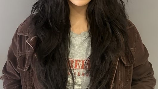 Long Messy Shag with Choppy Bangs