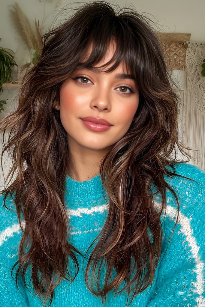 Long Shag with Messy Bangs