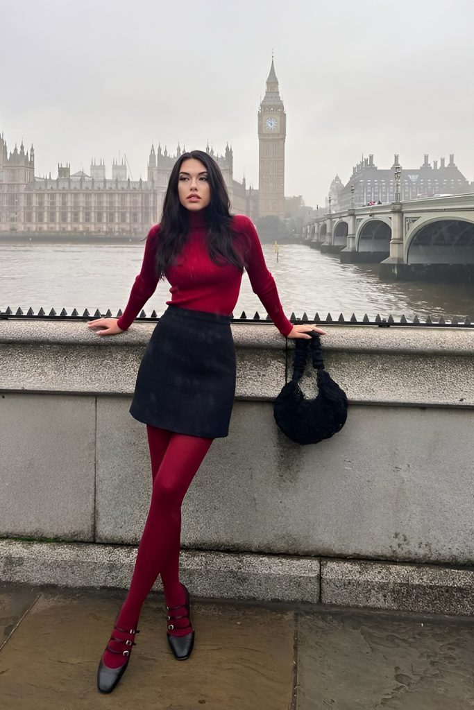 Monochrome Red Layers for a Statement Style