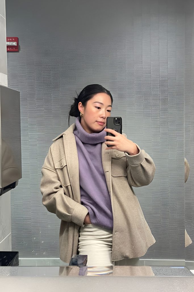 Open Style Jacket with High Collar for Relaxed Look