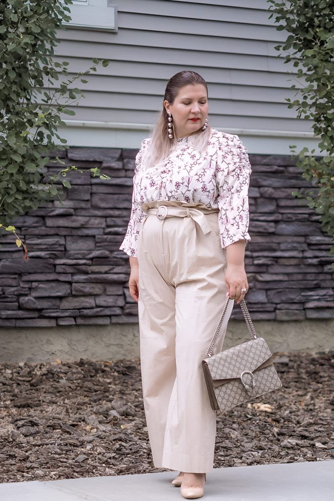 Paperbag Waist Pants with a Structured Top