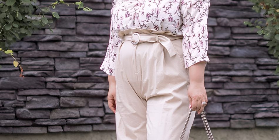 Paperbag Waist Pants with a Structured Top