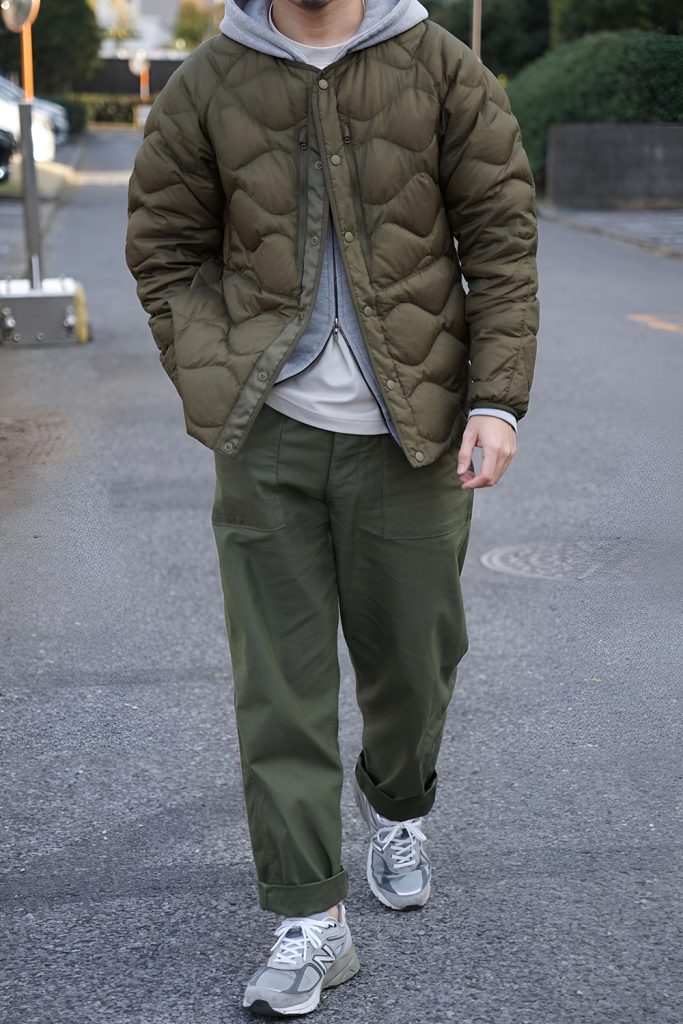 Quilted Jacket Under a Parka
