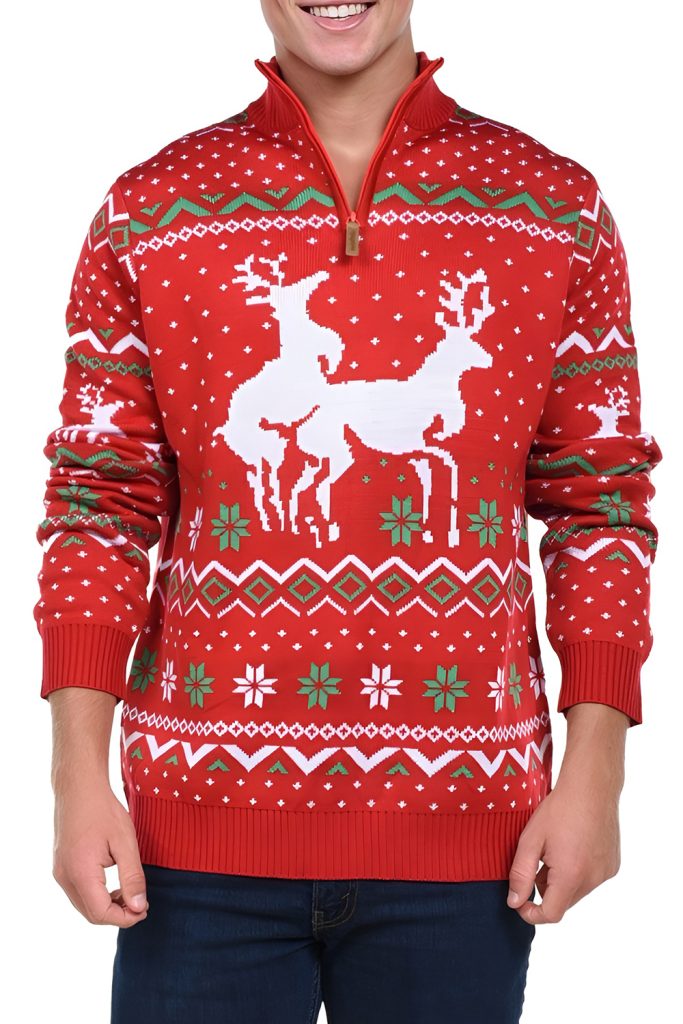 Retro Reindeer Sweaters With Bold Vintage Charm