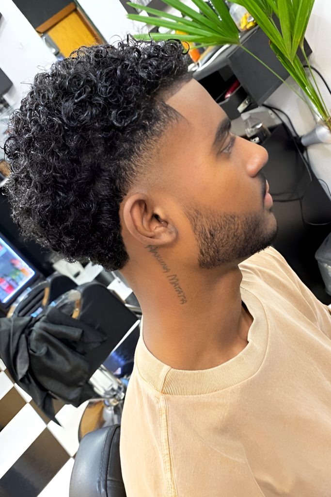 Sharp Fade Blending With Sponge Curls