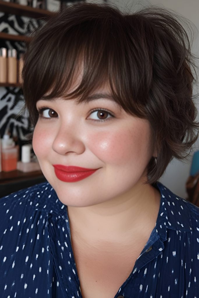 Side Swept Bangs Softening Facial