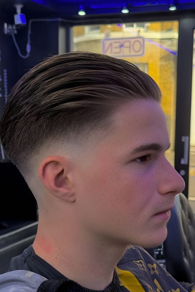 Slicked Back Length With Disconnected Sides