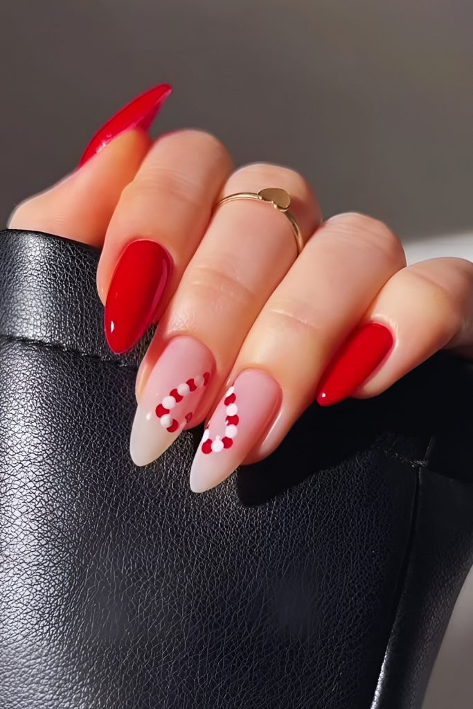 Sweet Candy Heart Nails with Playful Messages