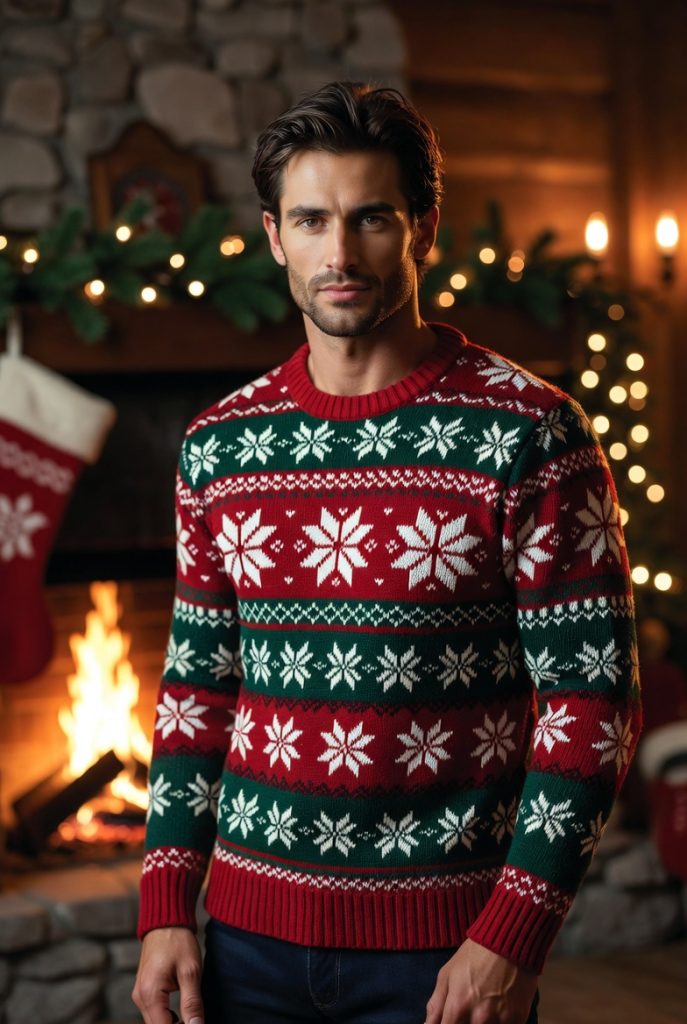 The Classic Red & Green Christmas Sweater