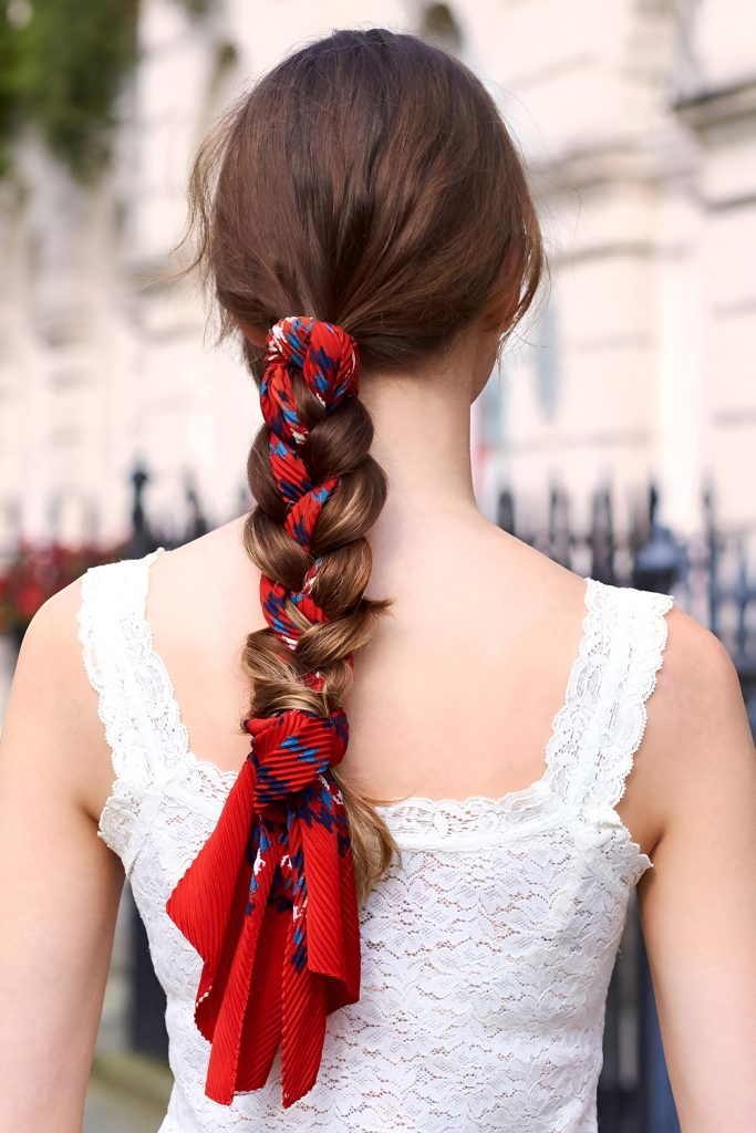 Bohemian Vibes Braid Your Scarf into Your Hair