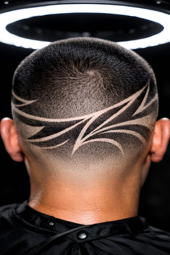 Buzz Cut with Intricate Fade
