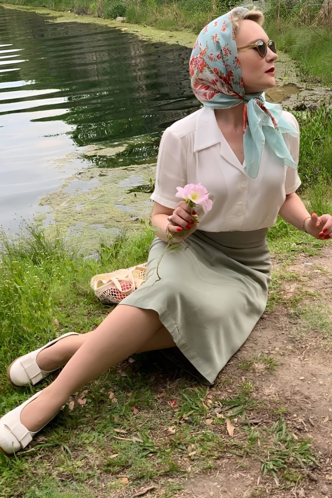 Channelling Vintage with a Head Scarf