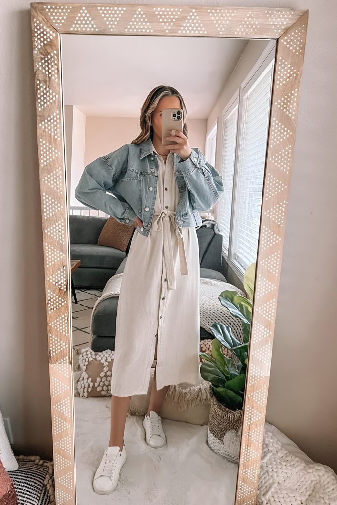 Cropped Jackets Styled Over Spring Dresses