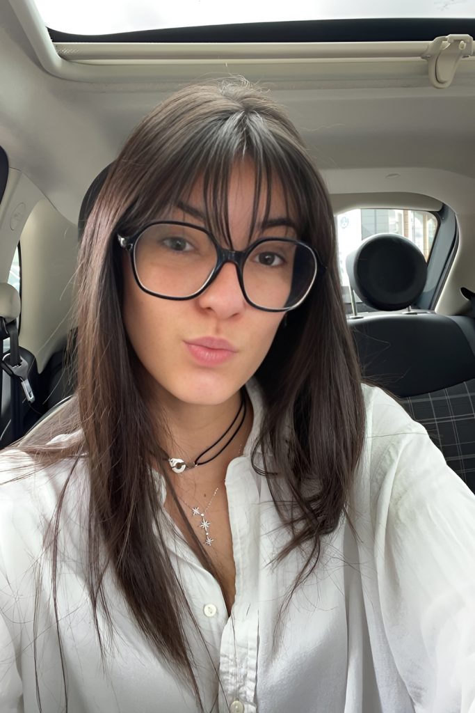 Curtain Bangs That Grow Out Gracefully with Glasses