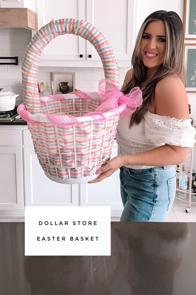 DIY Basket on a Budget at Dollar Store