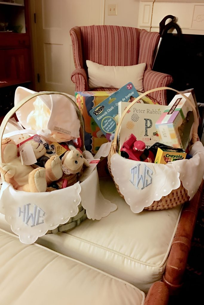 Easter Basket for Grandparents Full of Loving Comforts