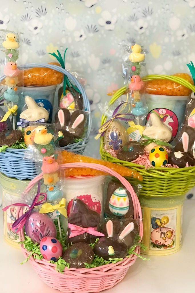 Easter Candy Filled Basket With Nostalgia