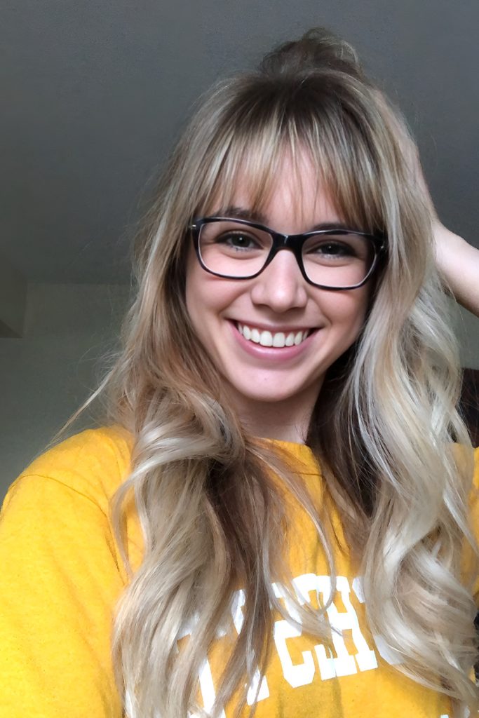 Feathered Curtain Bangs That Work with Glasses