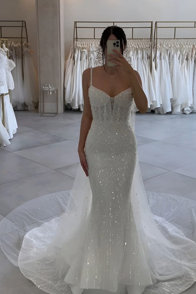 Fitted Sparkle Wedding Guest Dress
