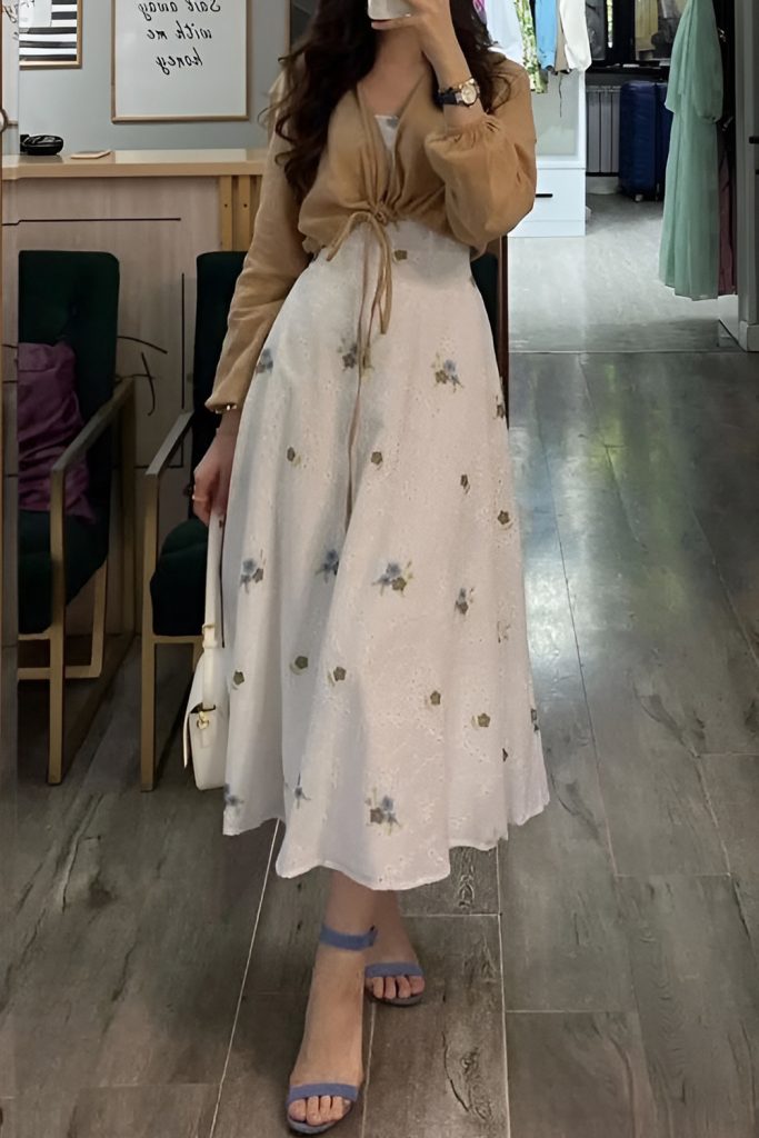 Floral Skirts Accompanied by Elegant Tops