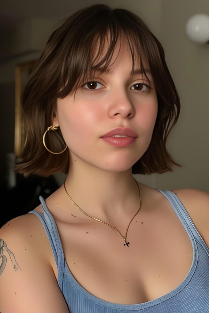 French Bob with Curtain Bangs