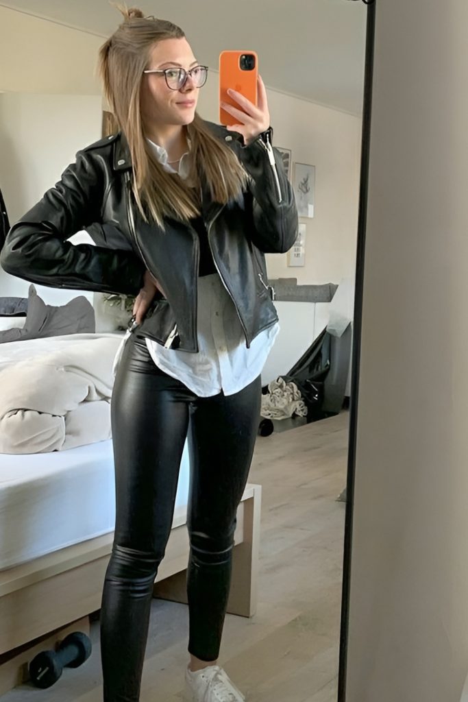 Leather Leggings Skin Essential for Off Duty Cool