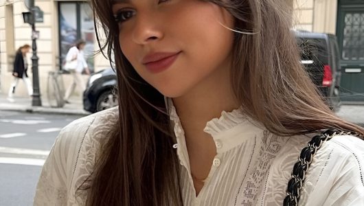 Long Hair Curtain Bangs for a Youthful Look