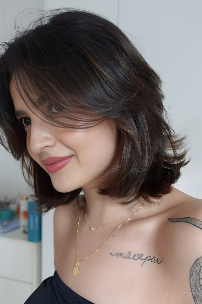 Low Maintenance Short Hair with Curtain Bangs