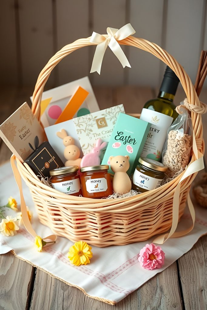 Luxury Easter Basket with Upscale Treats and Gifts